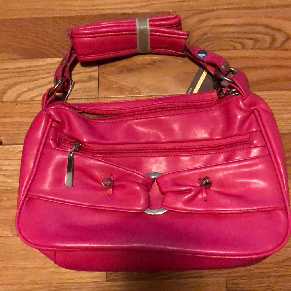 Pocketbook with strap, pink, new with tag